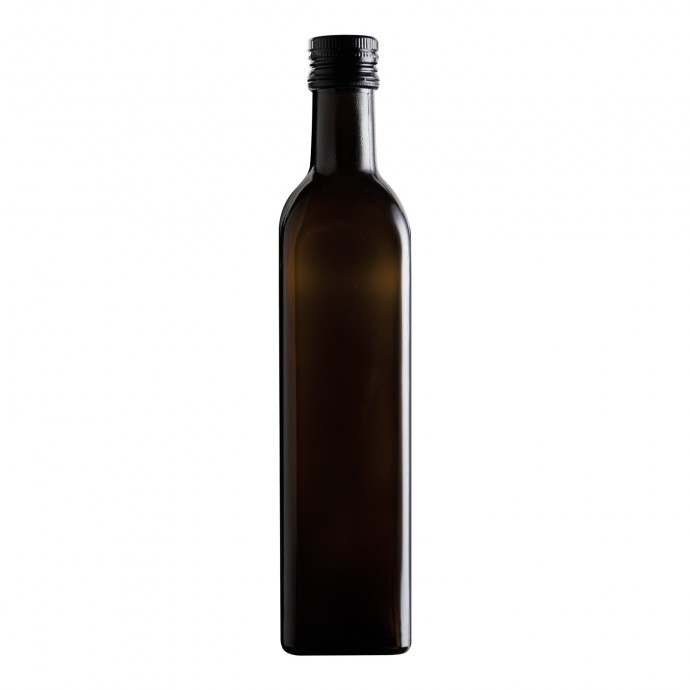 Botella Marasca cristal oscuro 500 mL.